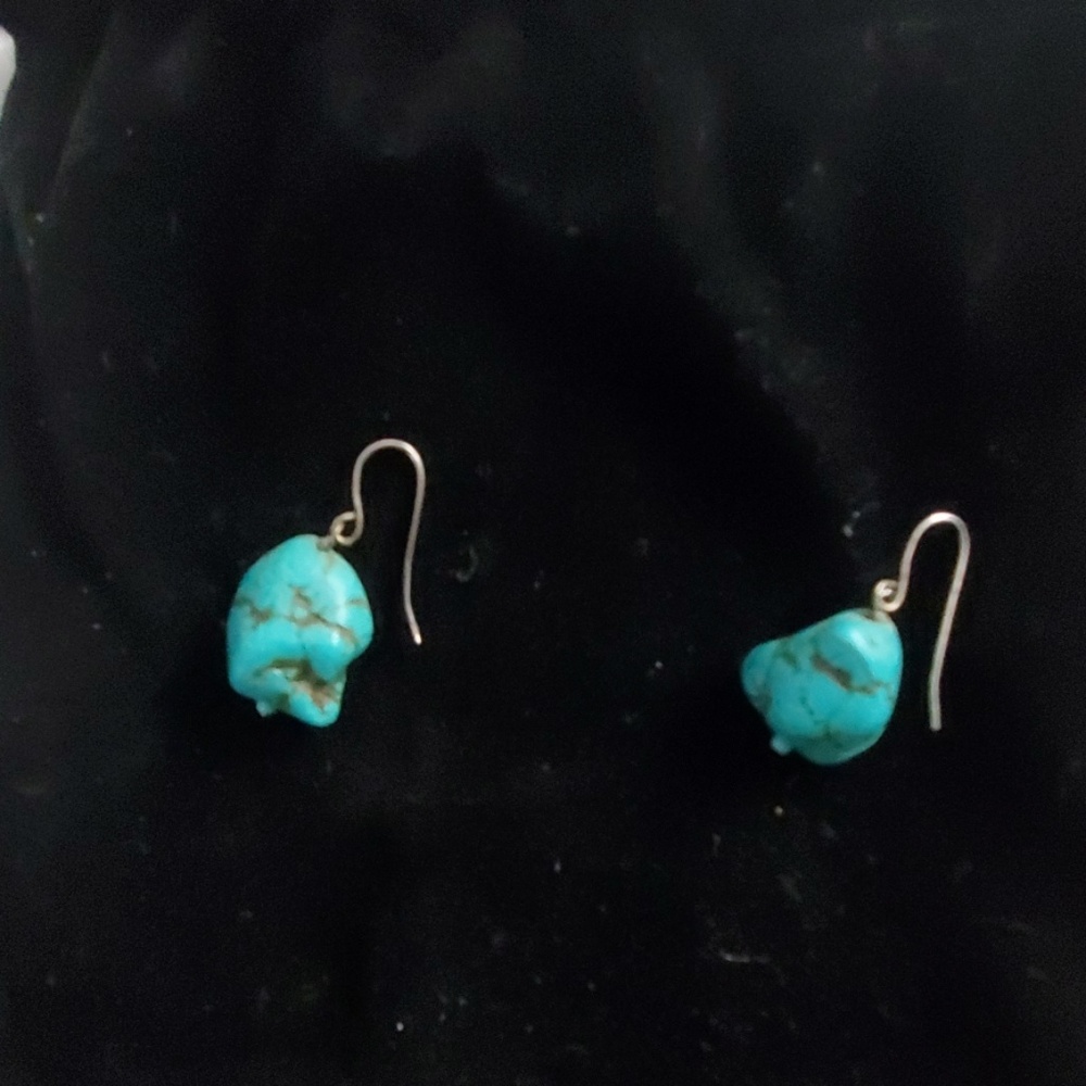 Turquoise earrings - Picture 2 of 2
